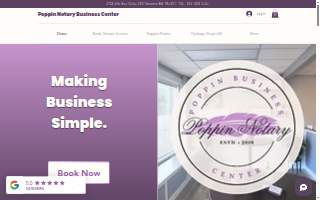 Poppin Notary website