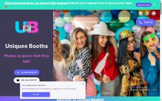 Uniquee Booths of Tacoma website