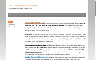 Lloyd Cook Rentals and Storage, LLC website