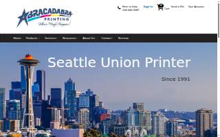 Abracadabra Printing website