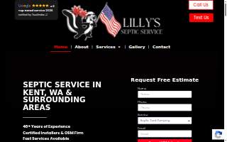 Lilly's Septic Service of Tukwila website