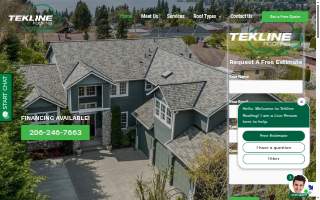 Tekline Roofing of Tukwila website