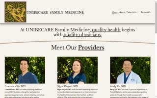 Unibe Care Family Practice Clinic website