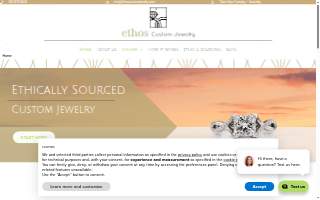 Ethos Custom Jewelry website
