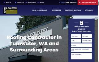 Town & Country Roofing website