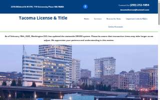Tacoma License & Title website