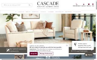 Cascade Furniture and Mattress website