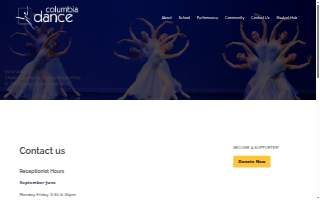 Columbia Dance Center website