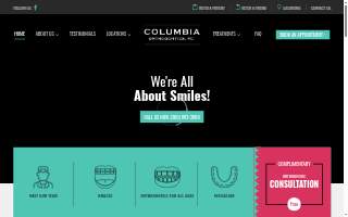Columbia Orthodontics, PC website