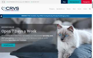 Columbia River Veterinary Specialists website