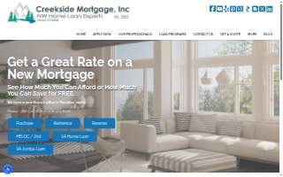 Creekside Mortgage, Inc. website