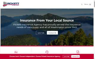 Pickett Insurance Agency website