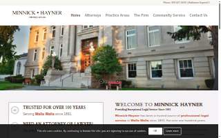 Minnick Hayner - Attorneys at Law website