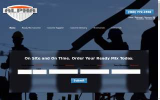Alpha Ready Mix website