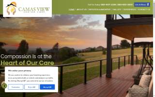 Camas View Senior Care website
