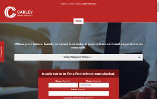 Carley Legal Services website