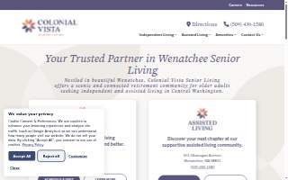 Colonial Vista Senior Living website