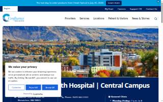 Confluence Health Hospital website