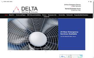 Delta Heating and Cooling Inc. website
