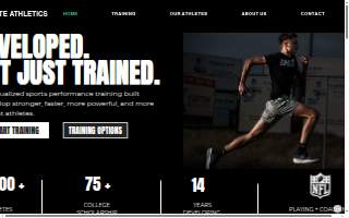 Elite Athletics Training website