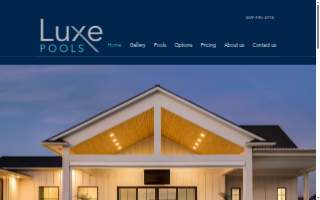 Luxe Pools website