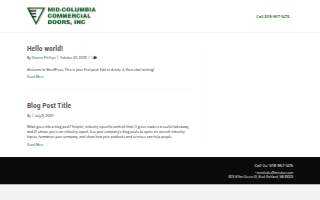 Mid-Columbia Commercial Doors website