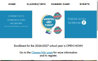 Adventure Kids Academy website