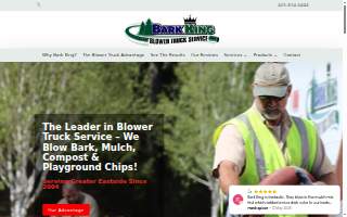 Bark King Blower Truck Service website