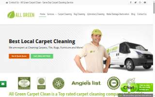 Clean and Green Carpet Cleaning of Kenmore website