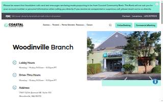 Coastal Community Bank of Woodinville website