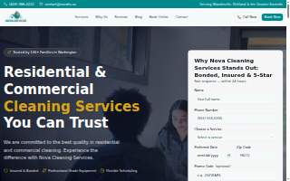 Nova Cleaning Services website