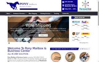 Pony Mailbox & Business Center website