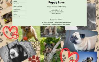 Puppy Love Doggie Daycare and Boarding website