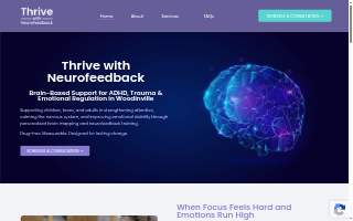 Thrive with Neurofeedback website
