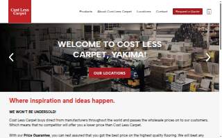 Cost Less Carpet of Yakima website