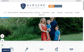 Gamache Orthodontics website