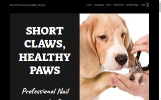 Short Claws Healthy Paws website