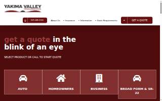 Yakima Valley Insurance website