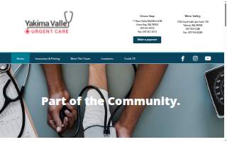 Yakima Valley Urgent Care website