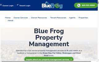 Blue Frog Property Management of Allouez website