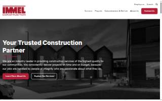 Immel Construction of Allouez website