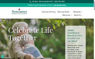 Newcomer Cremations, Funerals & Receptions, Green Bay website
