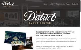 The District Event Center website