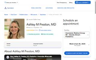 Ashley M. Preston, MD website