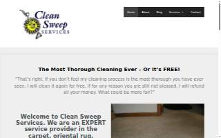 Clean Sweep Services website