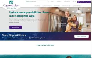 Community First Credit Union of Appleton website