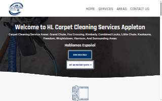 HL Carpet Cleaning Services Appleton website