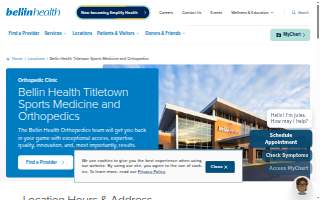 Bellin Health Titletown Sports Medicine and Orthopedics website
