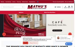 Mathus Appliance & Power Equipment of Ashwaubenon website