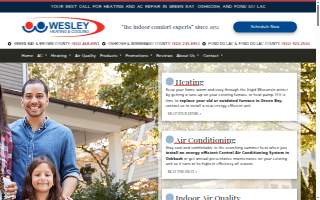 Wesley Heating & Cooling of Fond du Lac website